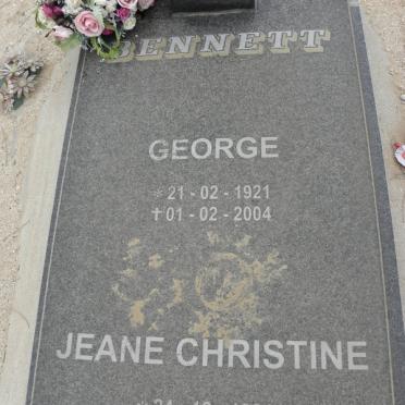 BENNETT George 1921-2004 &amp; Jeane Christine 1924-