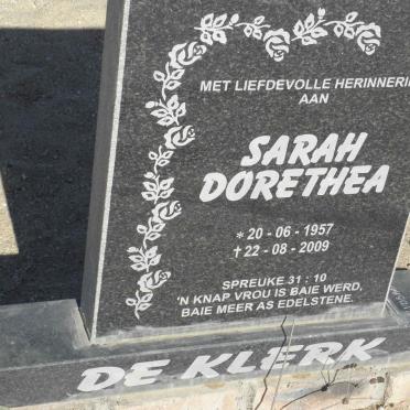 KLERK Sarah Dorethea, de 1957-2009