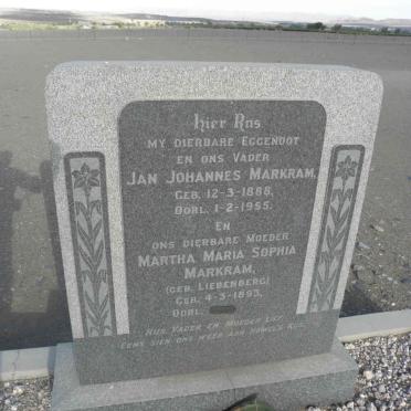 MARKRAM Jan Johannes 1888-1955 &amp; Martha Maria Sophia LIEBENBERG 1893-