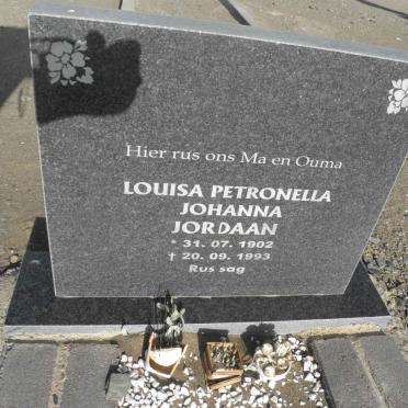 JORDAAN Louisa Petronella Johanna 1902-1993