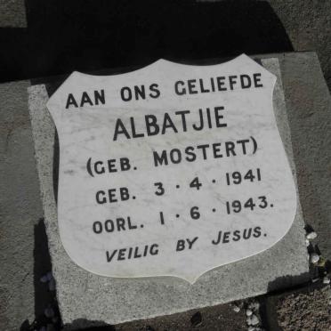 MOSTERT Albatjie 1941-1943