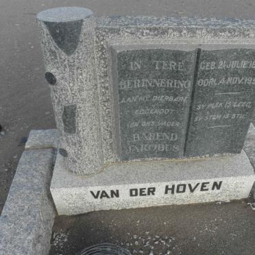 HOVEN Barend Jacobus, van der 1867-1950