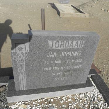 JORDAAN Jan Johannes 1891-1969