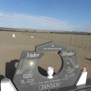 JANSEN Johannes Francois 1936-1987 &amp; Stoffelina Jacoba -1946