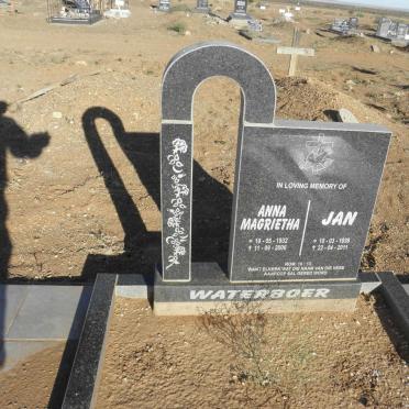 WATERBOER Jan 1939-2011 &amp; Anna Magrietha 1932-2006