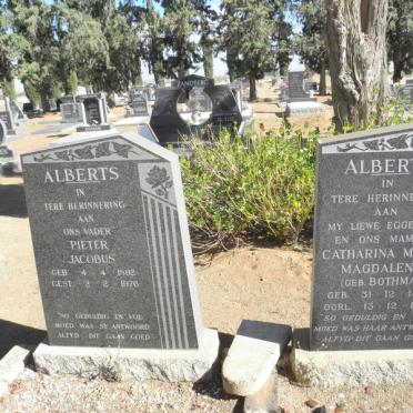 ALBERTS Pieter Jacobus 1892-1976 &amp; Catharina Maria Magdalena BOTHMA 1893-1965