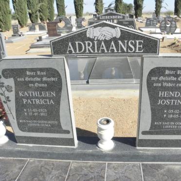 ADRIAANSE Hendrik Jostinus 1914-1998 &amp; Kathleen Patricia 1925-2011