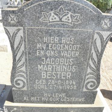 BESTER Jacobus Marthinus 1894-1958