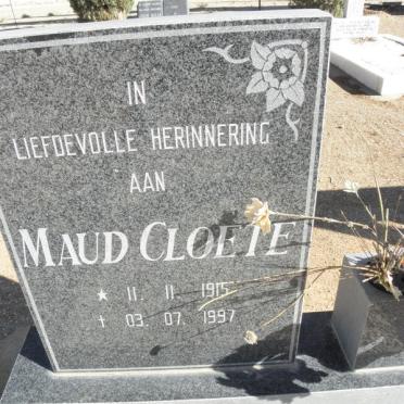 CLOETE Maud 1915-1997