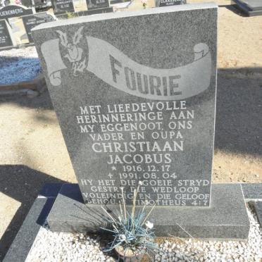 FOURIE Christiaan Jacobus 1916-1991