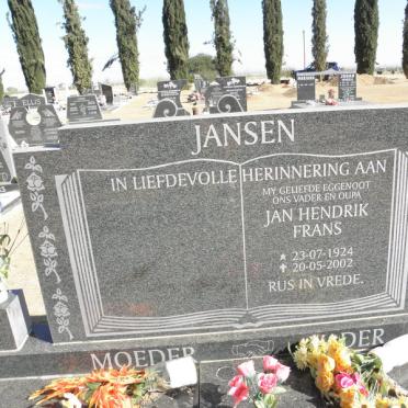 JANSEN Jan Hendrik Frans 1924-2002