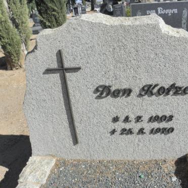 KOTZE Dan 1903-1970
