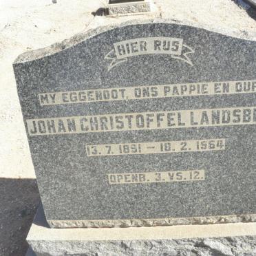 LANDSBERG Johan Christoffel 1891-1964