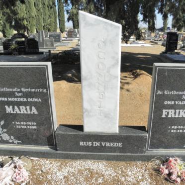 O'CONNELL Frikkie 1927-1997 &amp; Maria 1919-1998
