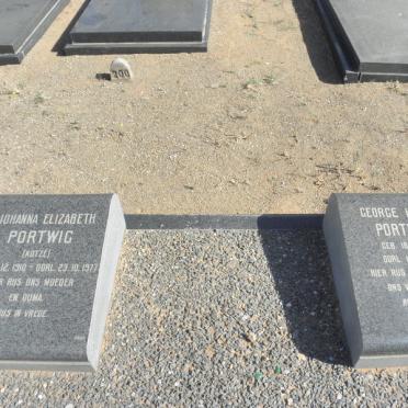 PORTWIG George Henry 1904-1977 &amp; Johanna Elizabeth KOTZÉ 1910-1977