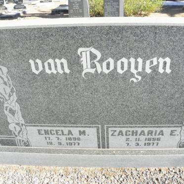 ROOYEN Zacharia E., van 1896-1977 &amp; Engela M. 1898-1977