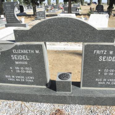 SEIDEL Fritz W. 1926-1996 &amp; Elizabeth M. MARAIS 1923-1995