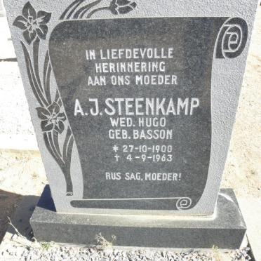 STEENKAMP A.J. voorheen HUGO nee BASSON 1900-1963