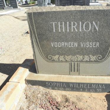 THIRION Sophia Wilhelmina voorheen VISSER 1920-1955