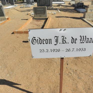WAAL Gideon J.K., de 1926-1953