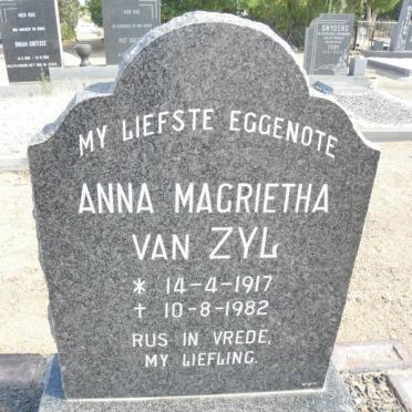ZYL Anna Magrietha, van 1917-1982