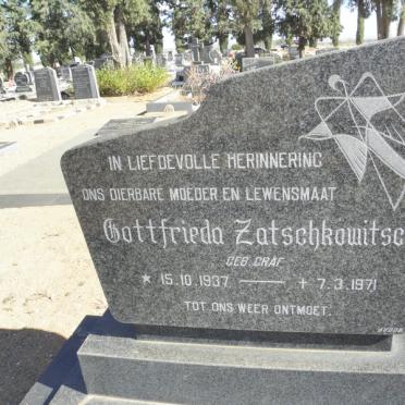 ZATSCHKOWITSCH Gottfrieda nee GRAF 1937-1971