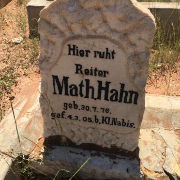 HAHN Math. 1876-1905