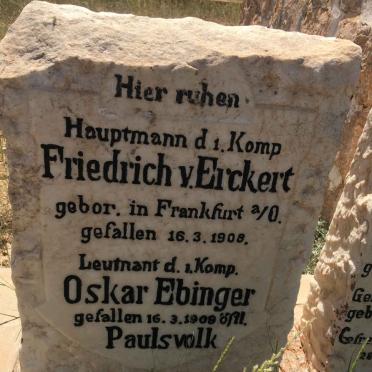 ERCKERT Friedrich, v. -1908 :: EBINGER Oskar -1908