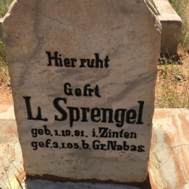 SPRENGEL L. 1881-1905