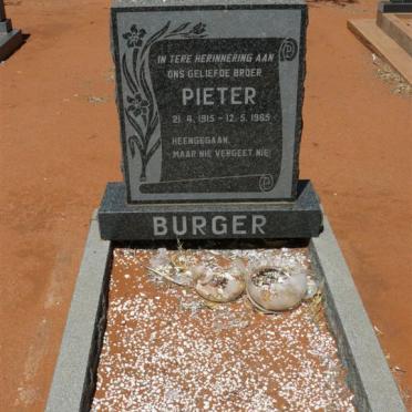 BURGER Pieter 1915-1965