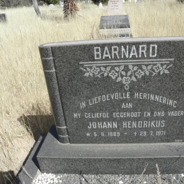 BARNARD Johann Hendrikus 1889-1971