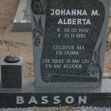 BASSON Johanna M. Alberta 1907-1995