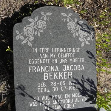 BEKKER Francina Jacoba 1928-1982