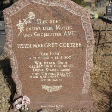 COETZEE Heidi Margret nee FASQ 1942-2001
