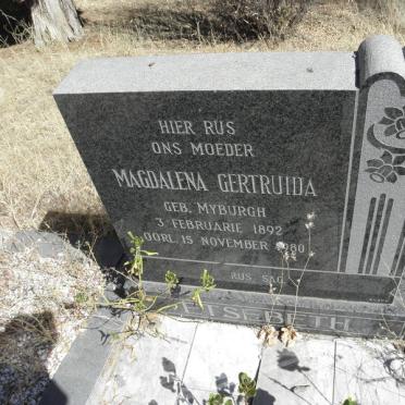 ETSEBETH Magdalena Gertruida nee MYBURGH 1892-1980