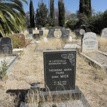 FOURIE Theunsina Maria 1899-1991