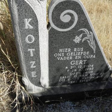 KOTZE Gert 1904-1993
