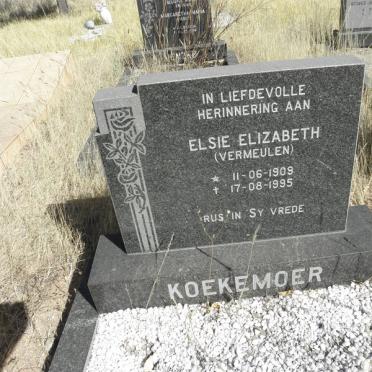 KOEKEMOER Elsie Elizabeth nee VERMEULEN 1909-1995