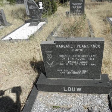 LOUW Margaret Plank Knox nee SMITH 1914-1994
