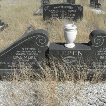 LEPEN William Oliver 1908-1983 &amp; Anna Maria STROH 1906-1974 