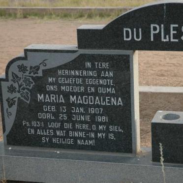PLESSIS Maria Magdalena, du 1907-1981