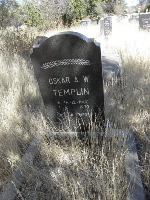 TEMPLIN Oskar A.W. 1900-1979