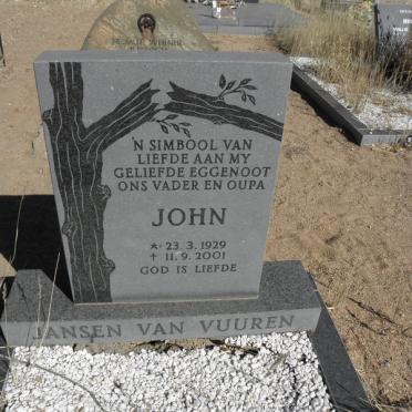 VUUREN John, Jansen van 1929-2001