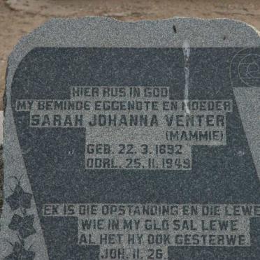VENTER Sarah Johanna 1892-1949