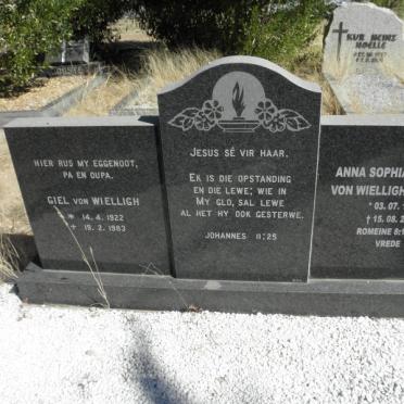 WIELLIGH Giel, von 1922-1983 &amp; Anna Sophia Johanna DE WAAL 1922-2004