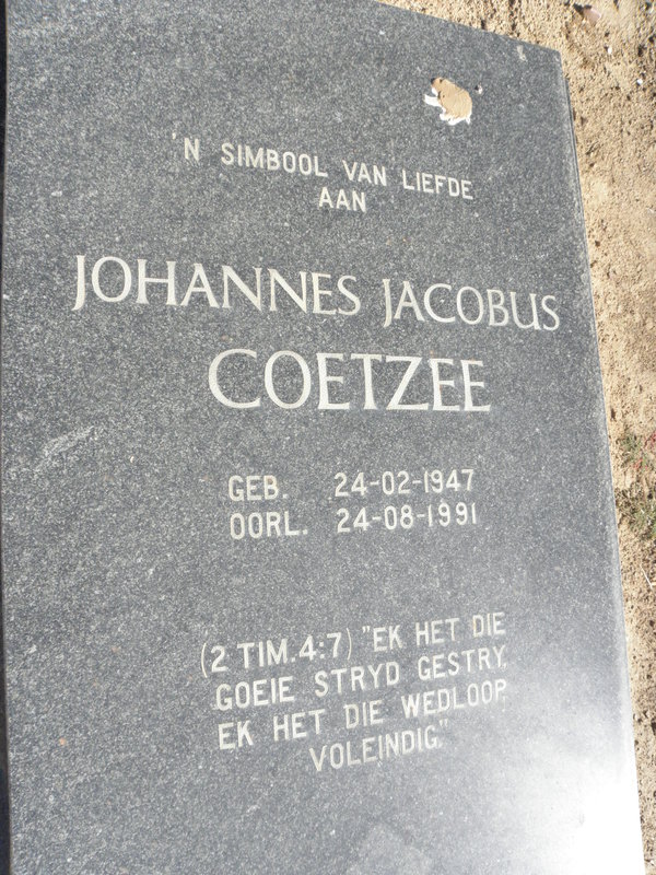 COETZEE Johannes Jacobus 1947-1991