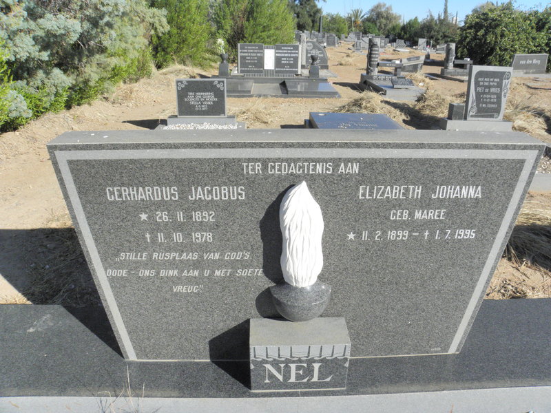 NEL Gerhardus Jacobus 1892-1978 &amp; Elizabeth Johanna MAREE 1899-1995