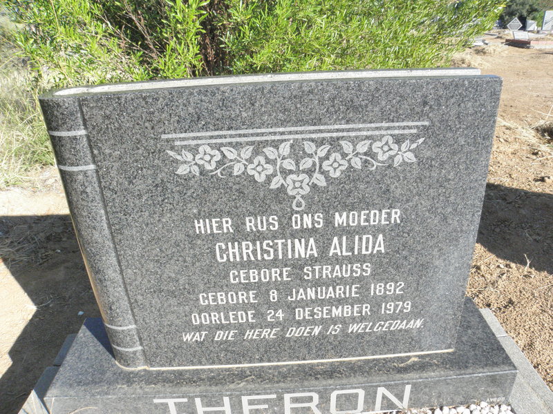 THERON Christina Alida nee STRAUSS 1892-1979