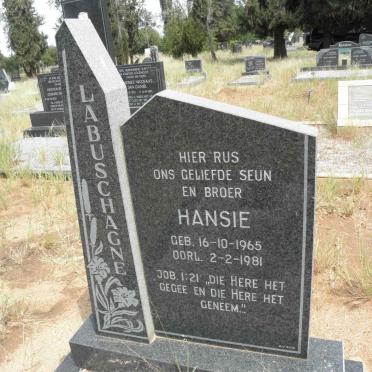 LABUSCHAGNE Hensie 1965-1981