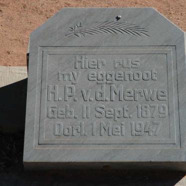MERWE H.P., v.d. 1879-1947
